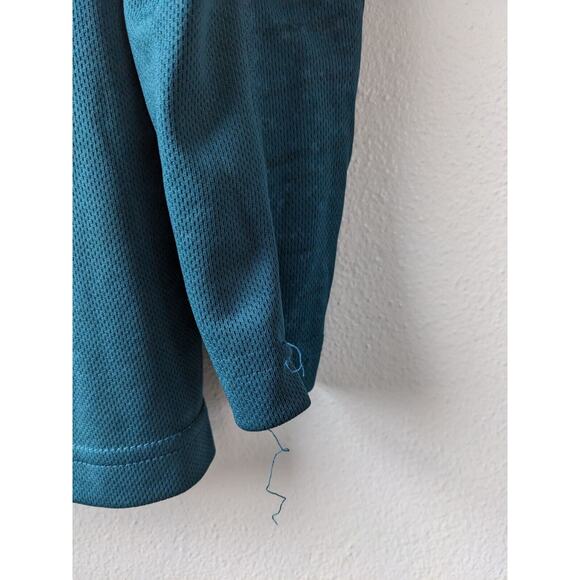 NFL Team Apparel Mens Size Small Eagles Shirt Dark Green Quarter Zip Long Sleeve - Picture 2 of 11